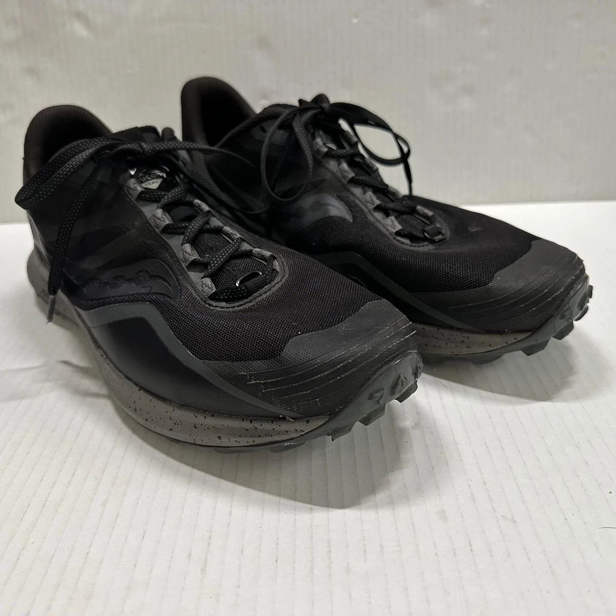Saucony Peregrine 12 Trail Shoes Running Black/Charcoal Mens 13W Saucony Peregrine 12 Mens Shoes Size 12.5, Color: Black  main image 4