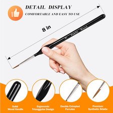 Miniature Brush Dry Brushes, 15 Pcs Model Brush Set for Acrylic Oil Watercol...