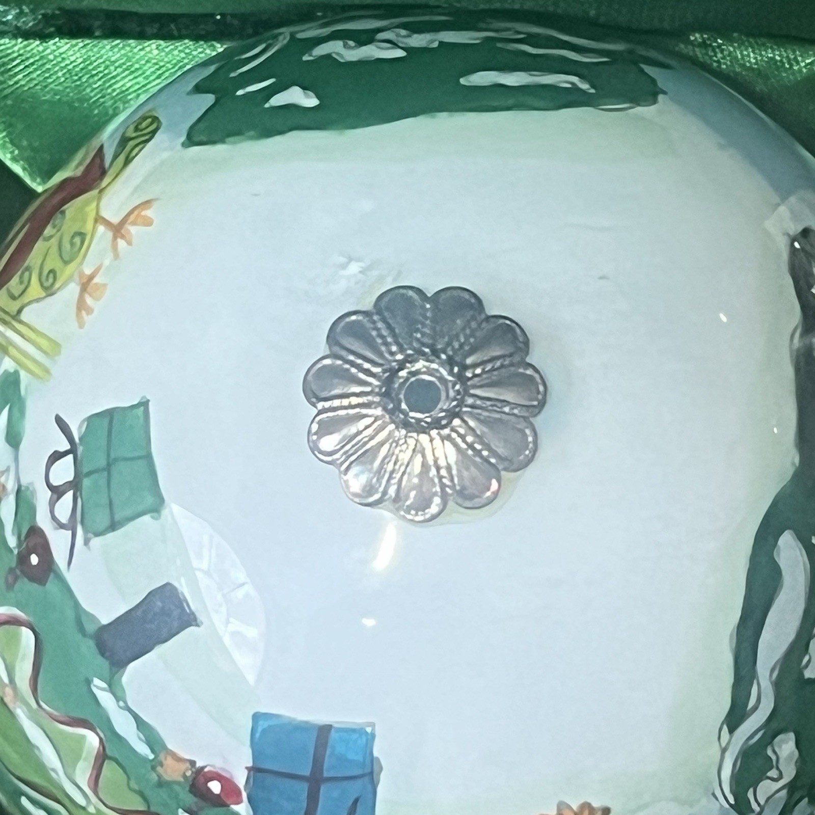 "Li  Bien " PIER 1 Art Hand-Painted Glass Christmas Ornaments Set of 3 w/boxes