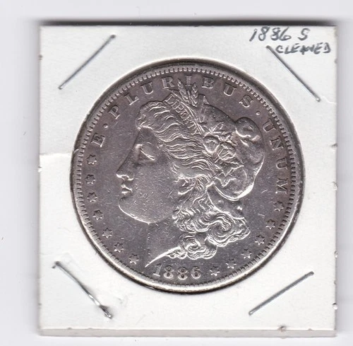 1886-S Morgan Silver Dollar Genuine - XF+ Detail -