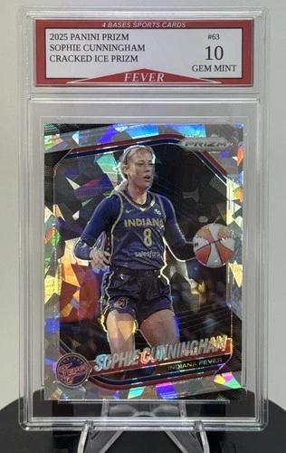 2025 Panini Prizm Sophie Cunningham Cracked Ice Prizm Card #63 Gem Mint 10