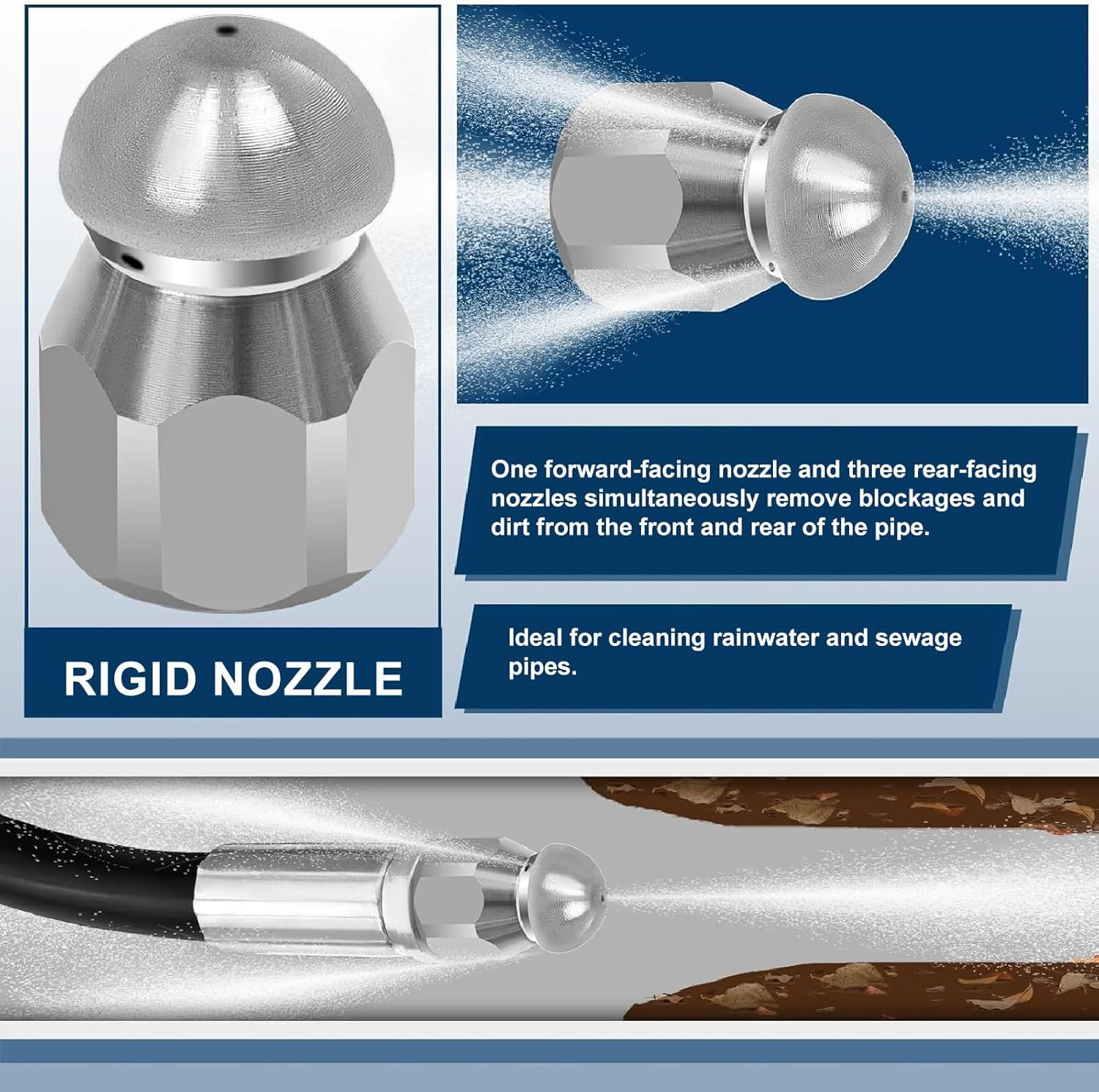 Sonda Sturatubi 15M 180Bar | Tubo Idropulitrice Compatibile Karcher Lavor - 4