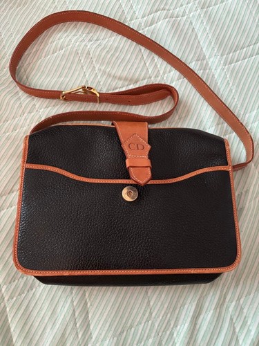 Christian Dior Leather Shoulder Bag Black Pre-owned From Japan