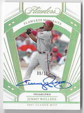 JIMMY ROLLINS 2024 PANINI FLAWLESS AUTO AUTOGRAPH CARD #9/10!