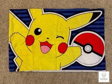 2020 Pokemon Nintendo Standard Regular Pillow Case - Pikachu - Size: 29" x 20"