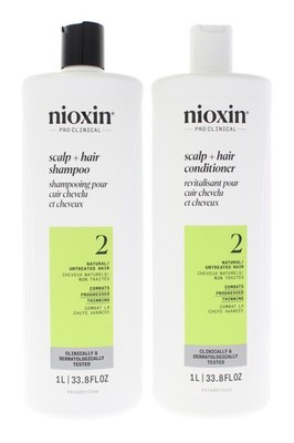 ''System 2 Duo by Nioxin for Unisex - 2 x 33.8 oz Shampoo, Conditioner''