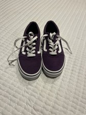 Vans Old Skool Kids size 3.5 Purple With White Stripe