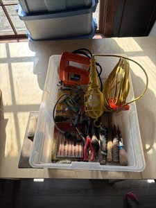 Lot Of Tools - Chisel, Black & Decker, Light, Pliers, wcrewdrivers, Bracket Td30