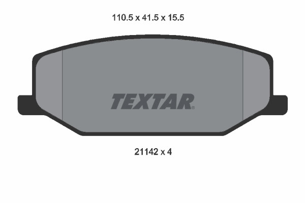Plaquettes de frein Textar 2114202 pour freins à disque OE 1A013323Z