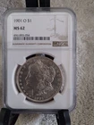 1901 O $1 Morgan Silver One Dollar MS62 New Orleans NGC