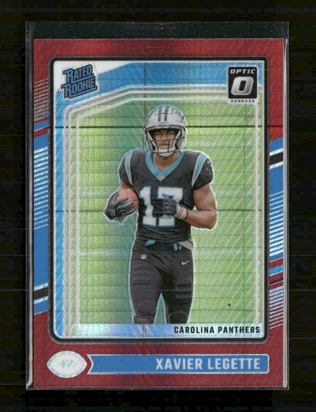 2024 Panini Donruss Optic Xavier Legette RC Rookie Red Hyper #299 Panthers