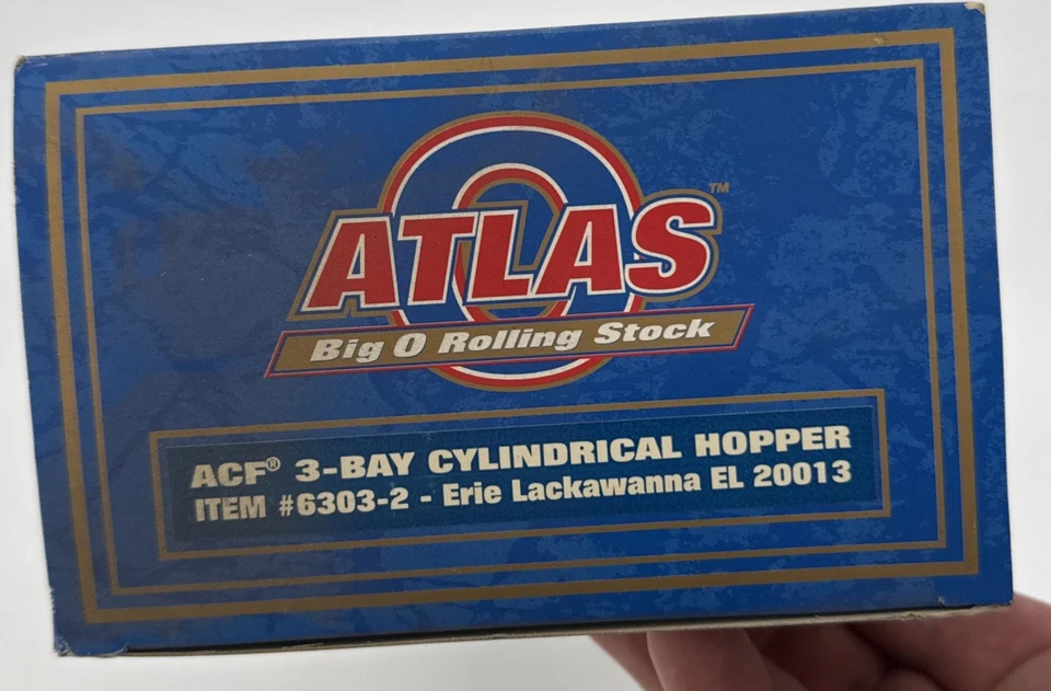 Atlas 6303-2 Erie Lackawanna SHPX ACF 3 Bay Cylindrical Hopper #20013 New In Box - Image 2 of 4