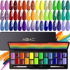 24 Colors Gel Nail Polish Kit Soak Off UV LED...