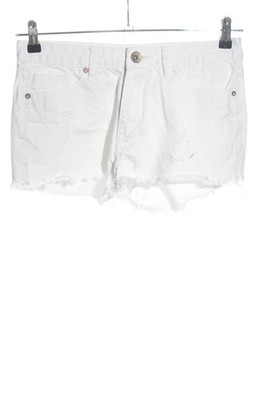 VANESSA SCOTT Jeansshorts Damen Kurze Hose Gr. DE 42 weiß Casual-Look