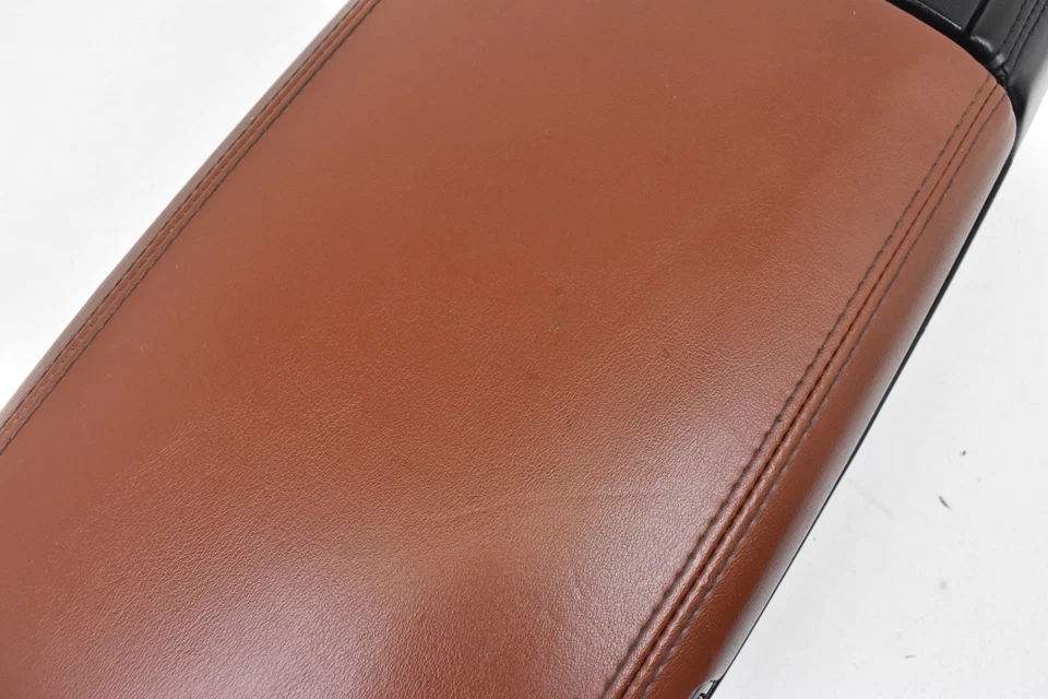 DEFECT 2002-2005 Infiniti Q45 Center Console Brown Leather Armrest Storage OEM - Image 3 of 4
