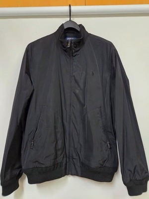 Polo Ralph Lauren Schwarz Nylon Jacke L Herren Oberbekleidung Top Zustand