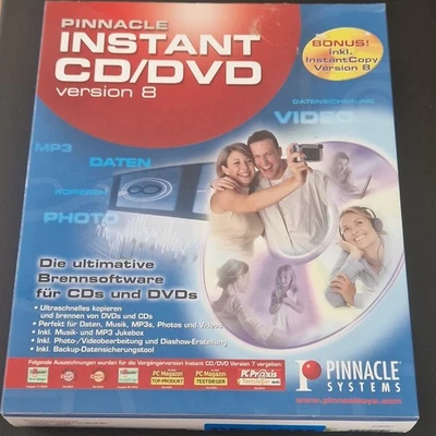 Pinnacle Instant CD/DVD Version 8 Brennsoftware Deutsch für Windows 98SE–XP - Bild 1 von 4