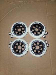 K2 Inline Skate Wheels 90mm 85A White / Black Racing Wheels