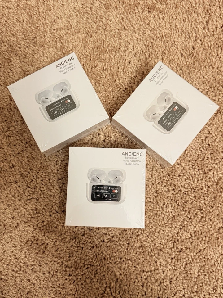 Touch Led Screen Earbuds In Ear Earphones Noise Cancelling Stereo - Image 2 of 4