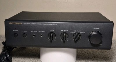 Vintage Optimus SA-155  Integrated Stereo Amplifier Amp