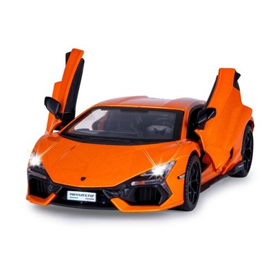 Jamara Lamborghini Revuelto Diecast 1:32 orange inkl. Knopfzellen Modellfahrzeug