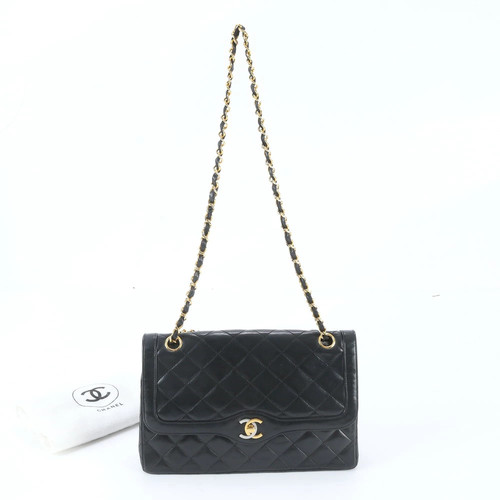 Chanel Paris Matelasse Double Flap Leather 2WAY Shoulder Bag r0_1004