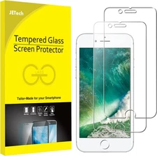 JETech Screen Protector for iPhone 7/8, 4.7-Inch, Tempered 2-Pack, HD Clear 