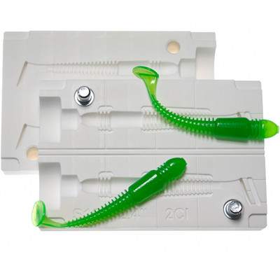 Tioga Shad Bait Mold DIY Shad Lure 2.4'' 2-cavity