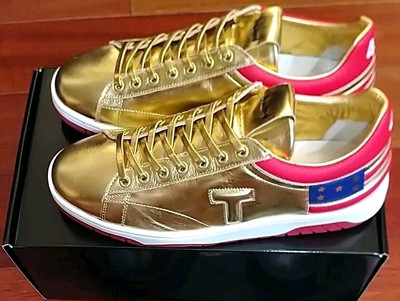 New Never Surrender Size 10 NFT Trump Low Top Gold Sneakers Shoes Limited  Mens