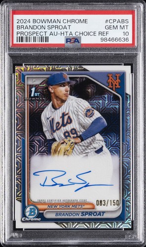 Brandon Sproat [Blue Refractor] #CPA-BS 2024 Bowman Chrome Prospects Autograph card