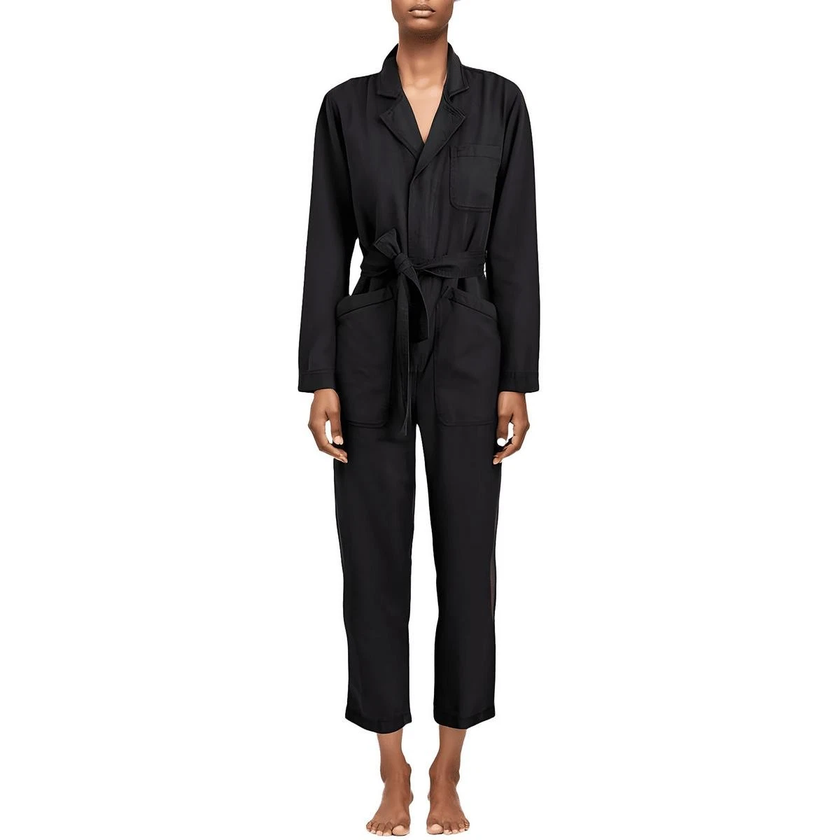 Alex Mill Womens Black Twill Zipper Utility Jumpsuit S BHFO 5581