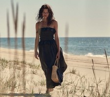 Doen Asteria Dress Black Strapless Sz XXS NWT