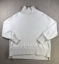 Varley Ivory Marl Barker High Neck Sweatshirt Women s Small Double Soft