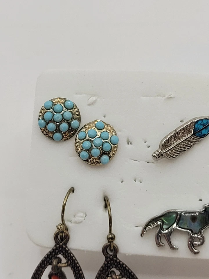 Lote De Pendientes Vintage Y Modernos Suroeste Orejas Perforadas Pila Personalizada Mixta Foto 4 de 4