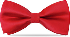 Kids Bow Tie, Boy Bow Ties Pre-tied Silk 100 Classic Solid Adjustable Girls Nec