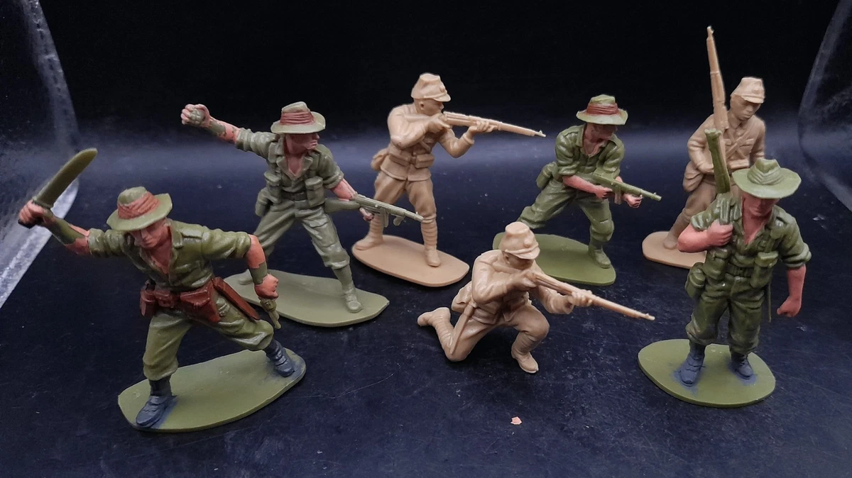 Figurines Soldats Japonais WWII 1/72 Esci - Set 204 - Occasion Bon état - Pour Maquettes Et Dioramas