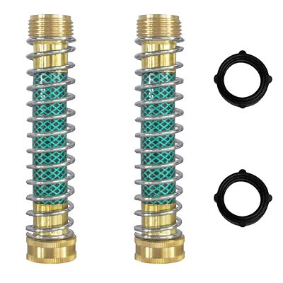 Garden Hose Protector Hose Extension Adapter With Coil Spring 2 Pack