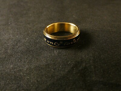 only love you Ring 24 Karat Vergoldet Blau Gold Liebe Love Herz