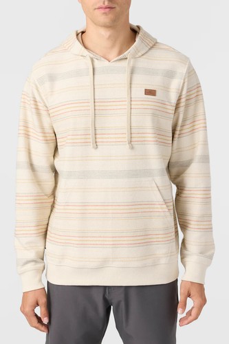 O'Neill Bavaro Stripe Pullover Hoodie - Men's - Small / Cream - Bild 1 von 7