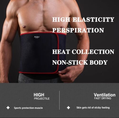 Herren Schweiß Trimmer Taille Schlanker Reduzierer Trainer Straffung Fatburner Band Gürtel - Bild 11 von 22