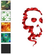 Skull In Smoke, Vinyl Decal Sticker, 40 Patterns  3 Sizes, 1002