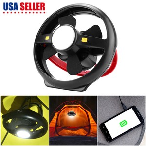 Tent Fan Light Led Camping Hiking Gear Equipment Outdoor Portable