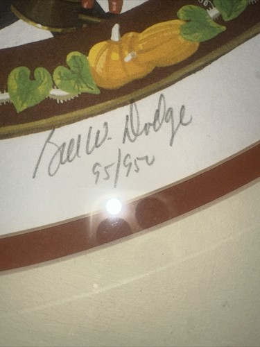 Bill W. Dodge 8 Uhr Thanksgiving signiert nummeriert gerahmter Druck #95/950! - Bild 6 von 11