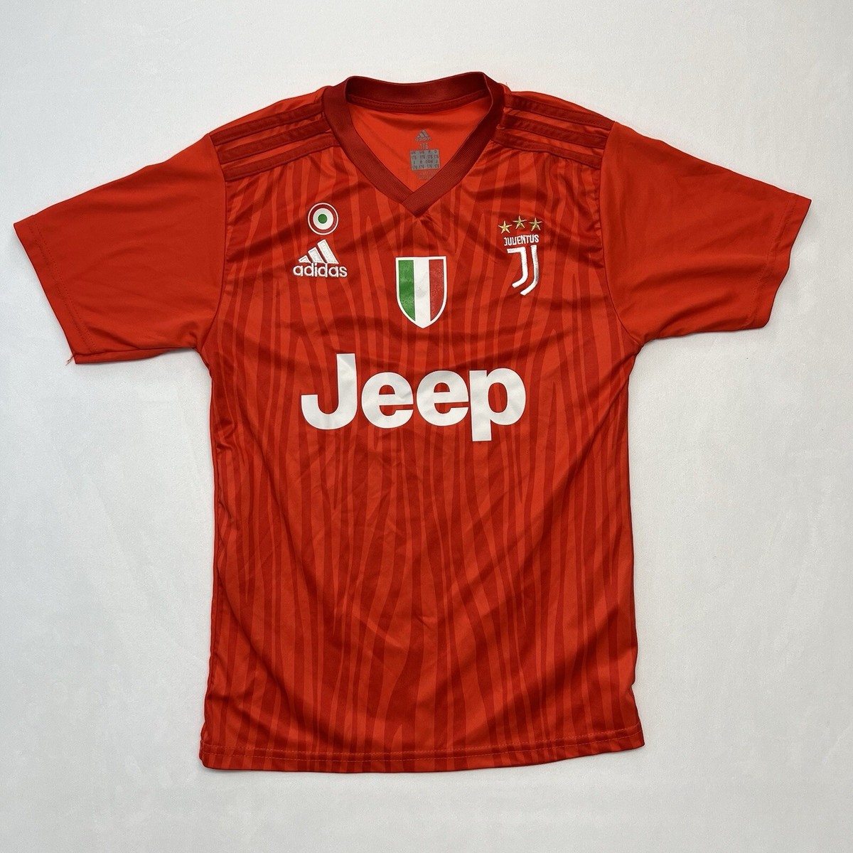 Red Juventus Jeep #7 Ronaldo Jersey Youth Size 15-16 (176) | eBay