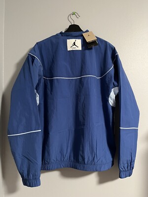 Nike Air Jordan Flight Sport Warm Up Training Jacket Blue Full Zip