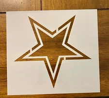 Dallas Cowboys Star Reusable 10 MIL  Mylar Laser Cut Stencil Variety Of Sizes