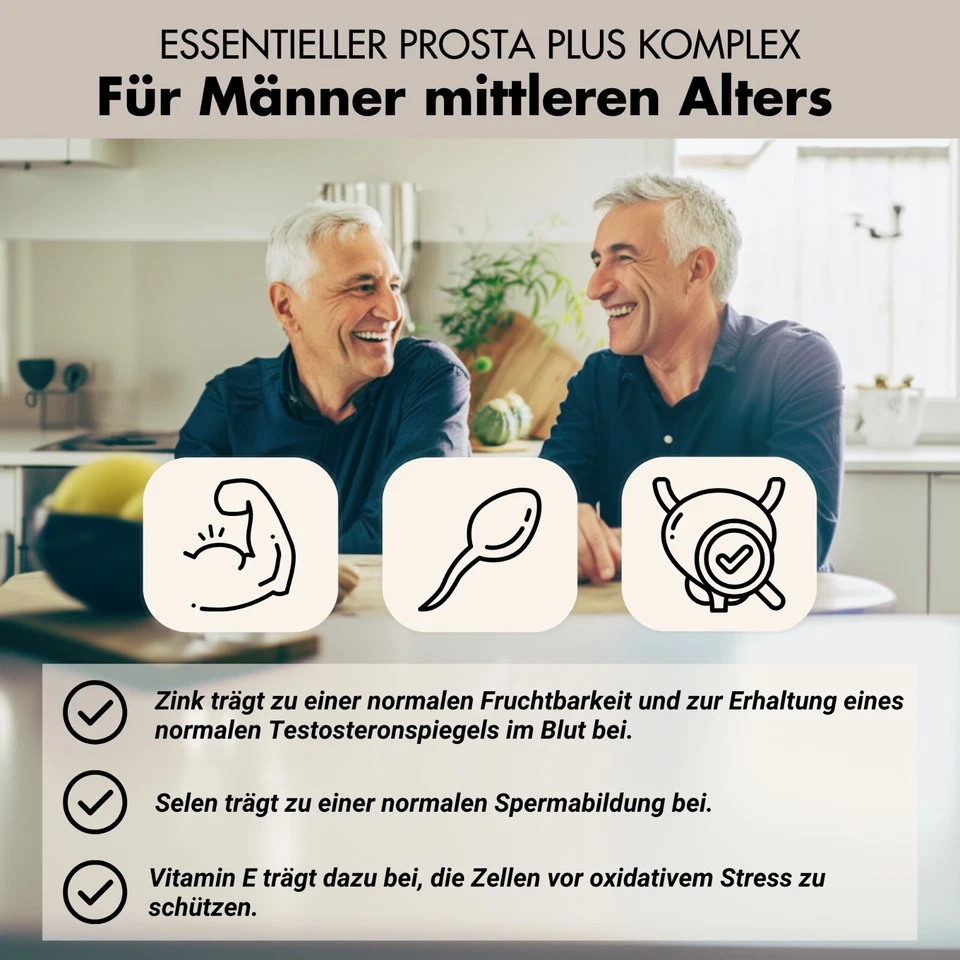 Prostata Kapseln 180 Stück, Prosta Plus Komplex, vegan, geprüft & hochdosiert - Bild 4 von 4
