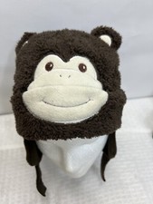 So Adorable Baby Brown Velour MONKEY Hat Size 12/24months