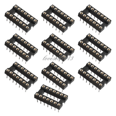 5PCS X 14Pin DIP SIP Round IC Sockets Adaptor Solder Type Gold Plated Machined