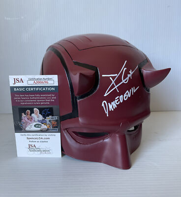dare devil motorcycle helmet Charlie Cox Signed Autographed Daredevil Full Helmet Marvel Netflix JSA COA  2